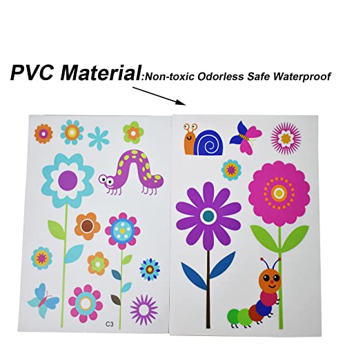 Maydahui 56 Pieces Garden Flower Wall Corner Decal Snail Butterfly Caterpillar Bird Snake Sunflower Grass Floral Baseboard Wall Sticker For Kids Girls Room Bedroom Nursery Classroom Home Decoration #TOP3