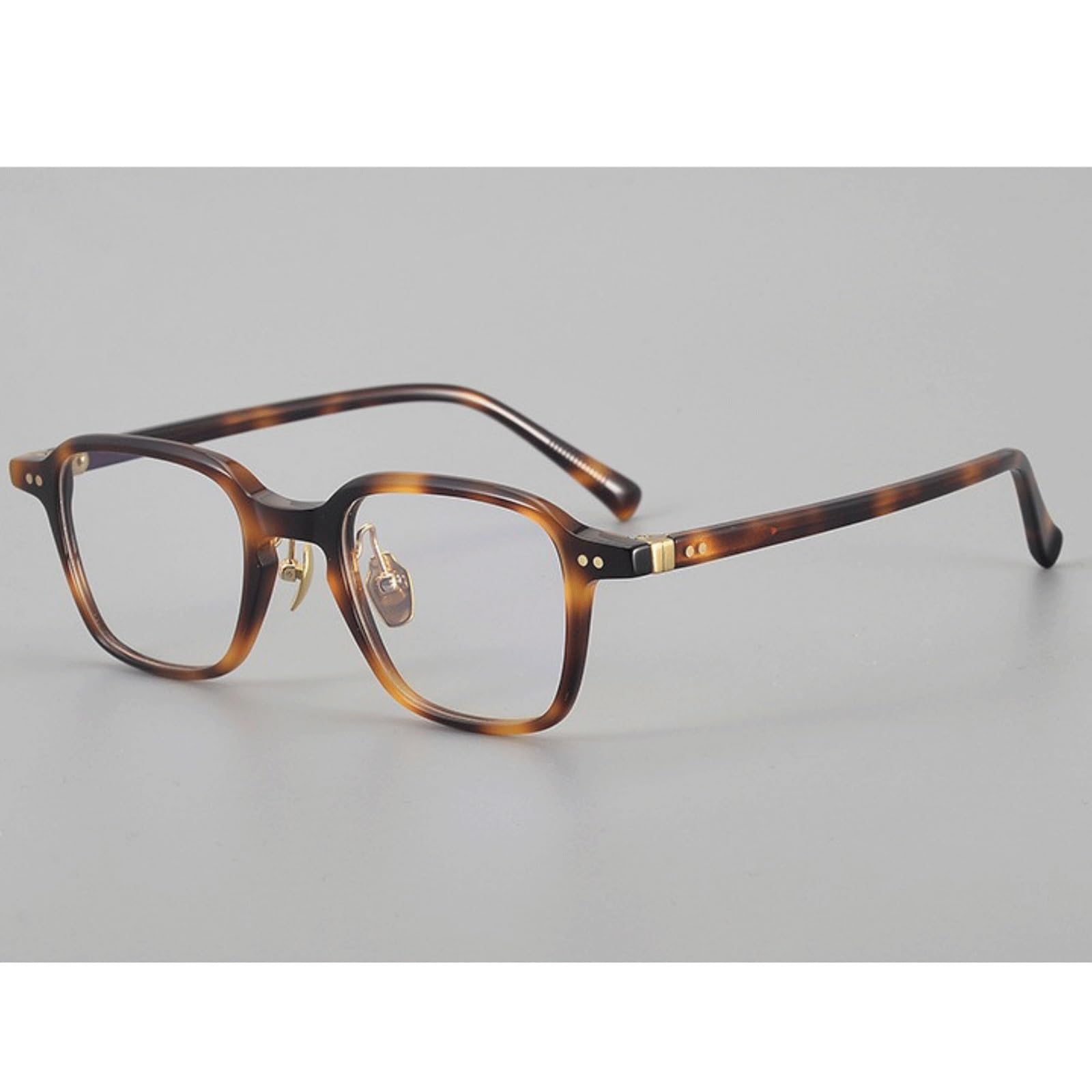 Quadratische Brillenfassungen for Computer | Nicht verschreibungspflichtige Acetat-Lesebrille mit AC-Linse, Vollrandbrille(Bleu)