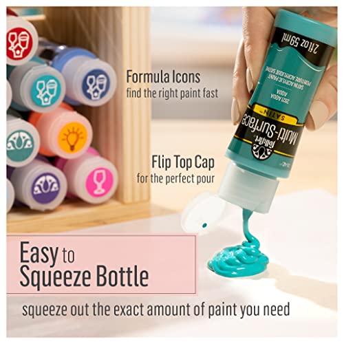 FolkArt Multi Surface Acrylic Paint Set Pastel Colors, Count, 2 Fl Oz (Pack of 16) - Image 11
