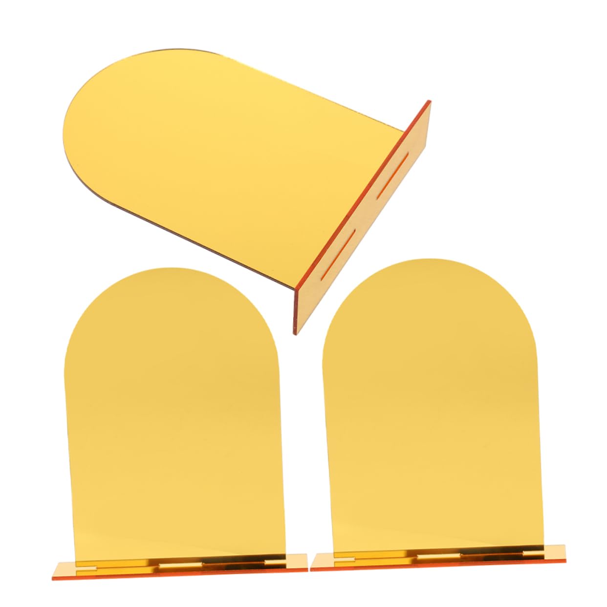 PRETYZOOM 3pcs Acrylic Wedding Place Cards with Holders Blank Table Sign for DIY Name Cards Stylish Arch Design for Event Decoration Reusable and Lightweight