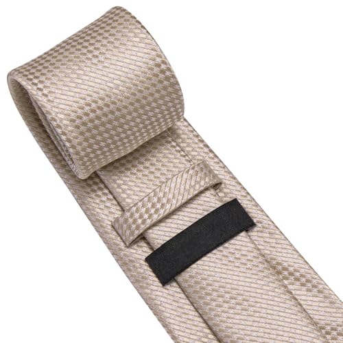 Image of Dubulle Mens Tie Set Solid Paisley Silk Striped Necktie for Men with Cufflinks Tie and Pocket Square