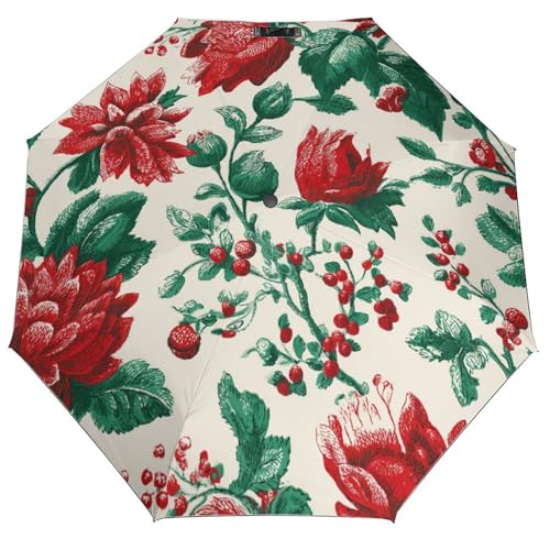 Parapluie pliant de Noël toile de Jouy cadeau idéal pour les fêtes de fin d'année
