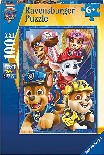 Ravensburger - Puzzle, Paw Patrol Movie, Puzzle 100 Piezas XXL, Puzzles para Niños, Edad Recomendada 6+, Rompecabeza de Calidad