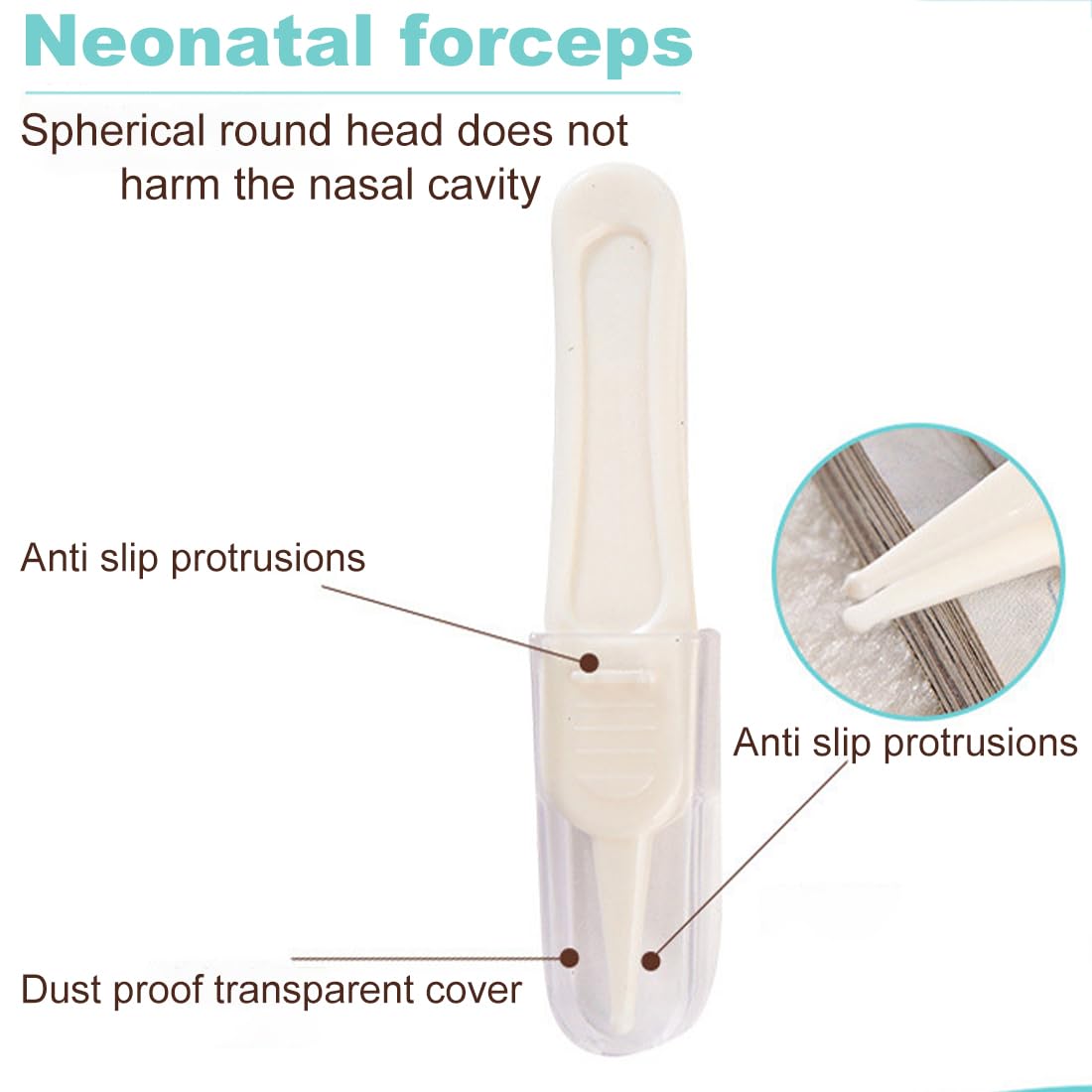 Baby Nose Pinzette, 5 pezzi Pinzette per Naso, Plastica Pinzette Nasali per Bambini, Baby Naso Pinzette, Pinzette per la Cura del Bambini, Pinzetta Pinzette Pulizia Naso Neonato Pinza