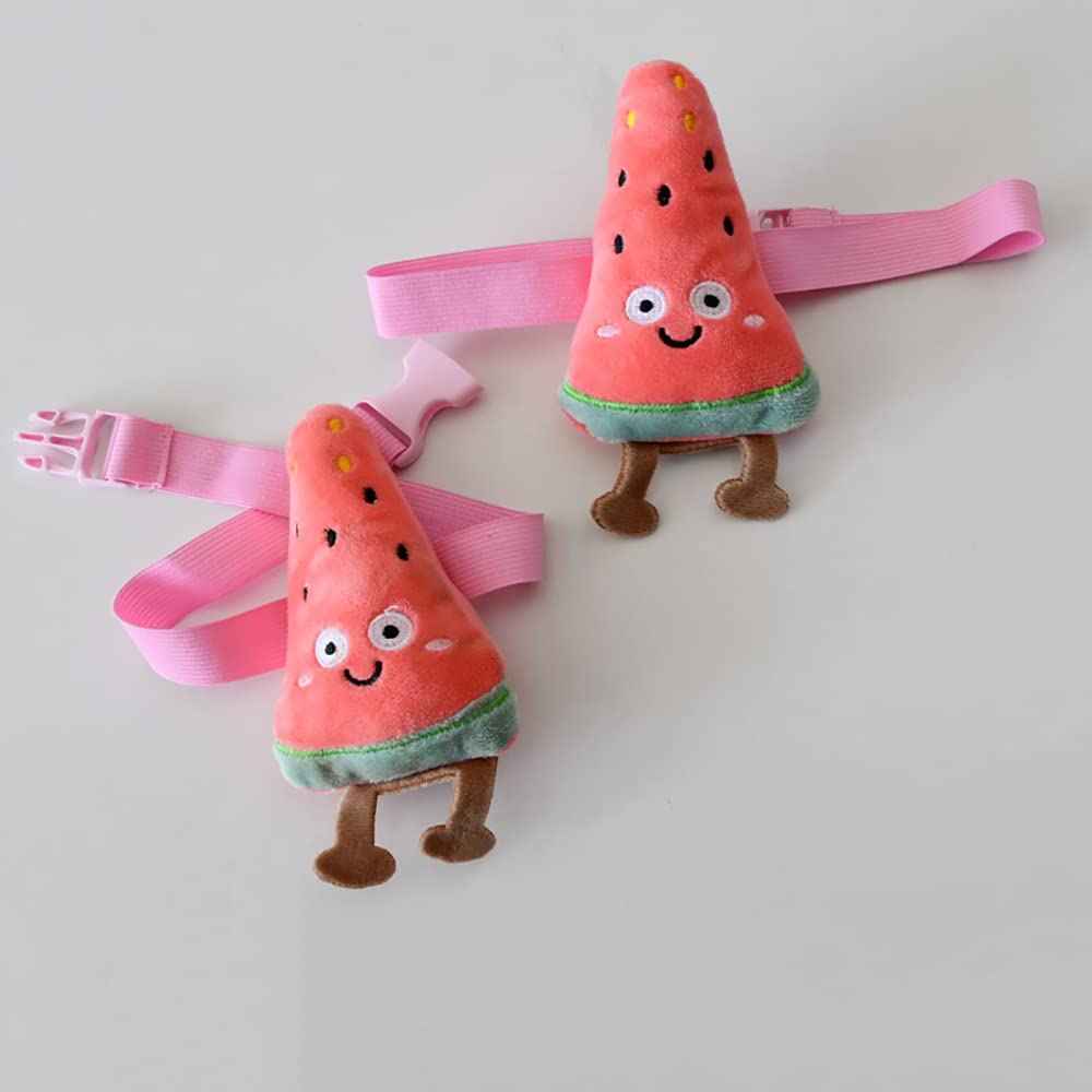 ONECHANCE 1 Pair Cartoon Curtain Buckle Tie Back Curtain Holdbacks Plush Animal Curtain Buckle for Kids Child Nursery Room Window Decorations Color Watermelon — image 1