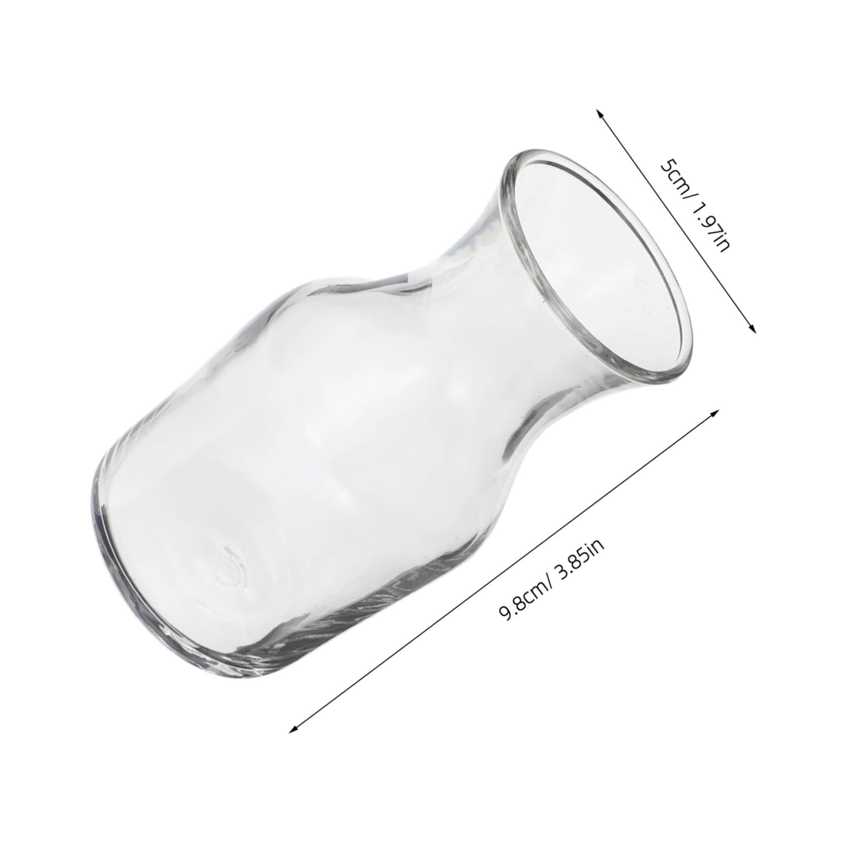 SOLUSTRE Glass Wine Decanter Flat Mouth Mini Carafe for Single Serve Personal Use Stylish