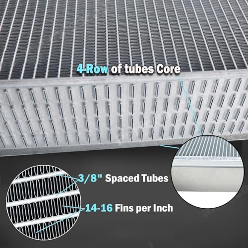 4 Core Radiator Fan Set Compatible with 1992-2000 Honda Civic EK EG D15 D16 Integra B16 B18 1992 1994 95 96 97 98 99 - Image 3