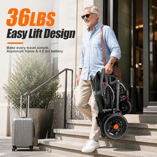 Image of Lightweight Electric Wheelchair for Adults, 0902-15CA
