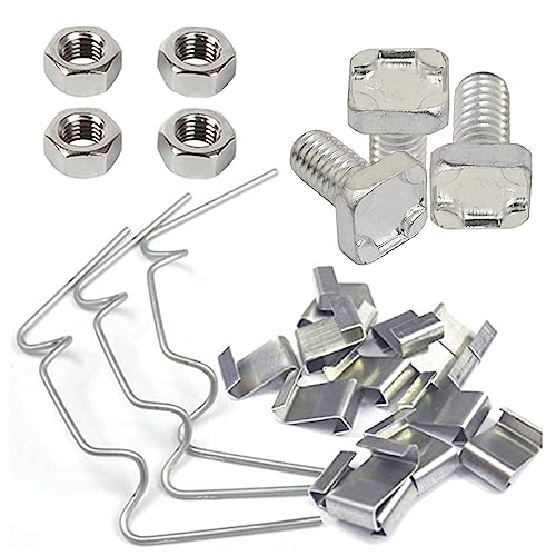 400Pcs Stainless Steel Greenhouse Accessories Glazing Clip Fixing Clip Aluminum M6x11 Bolt Nut Full Set
