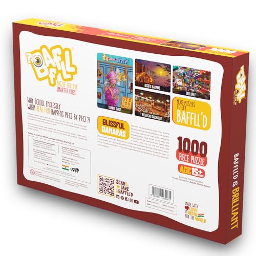 Image of Blissful Banaras | Jigsaw Puzzle for Adults & Teens | 1000 Pcs Precision-Cut | Beautiful Artwork | Fun Brain Challenge | Ideal Gift for Puzzle Lovers