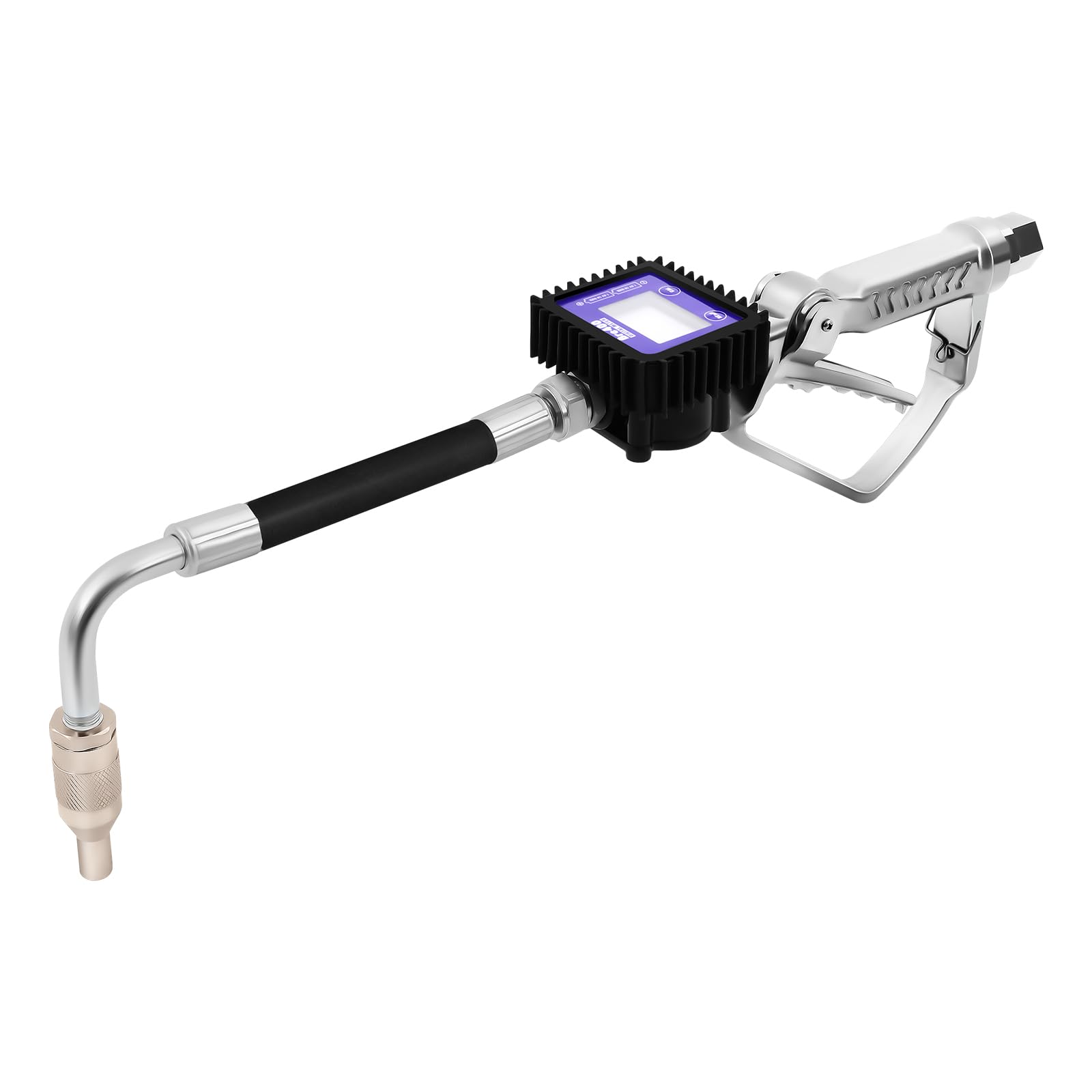 Pompa di trasferimento digitale, distributore di olio elettronico per auto, officina, argento | Ideale per officina e garage, ergonomico, con display LCD, consente un dosaggio del liquido comodo e veloce