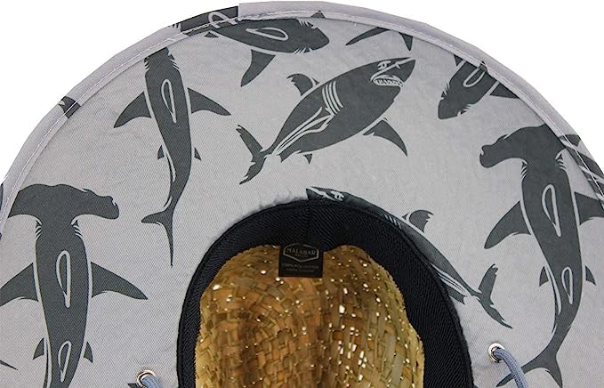 KC Republic Fabric Pattern Print Straw Kids Girls Sunhat, Ages 3+, Lifeguard Hat, Beach, Swim, Fishing, Fits All, Malabar Hat4