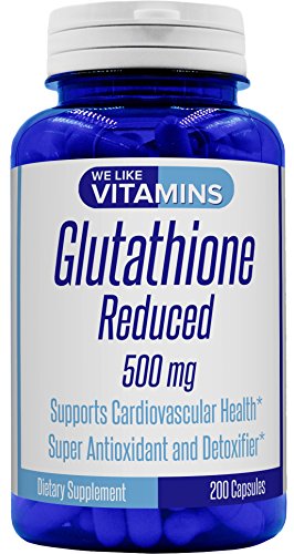 Glutathione Reduced 500mg - 200 Capsules - Super Antioxidant L-Glutathione Supplement to Help