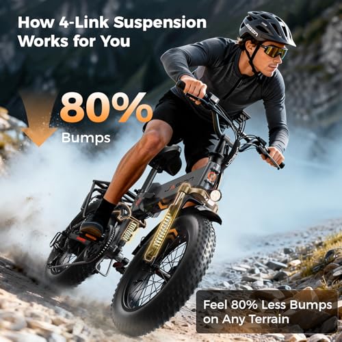 Image of Jasion X Hunter /PRO Electric Bike for Adults,1800W /1400W Peak 20''Fat Tire Foldable Ebike,Folding E Bike Up to 80 /70 Miles Range,720 /624WH Removable Battery,30 MPH E Bike,Certified by UL2849