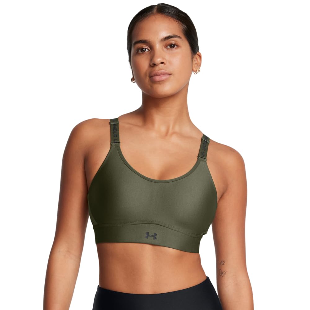 Under Armour Women's Armour Mid Heathered Sports Bra