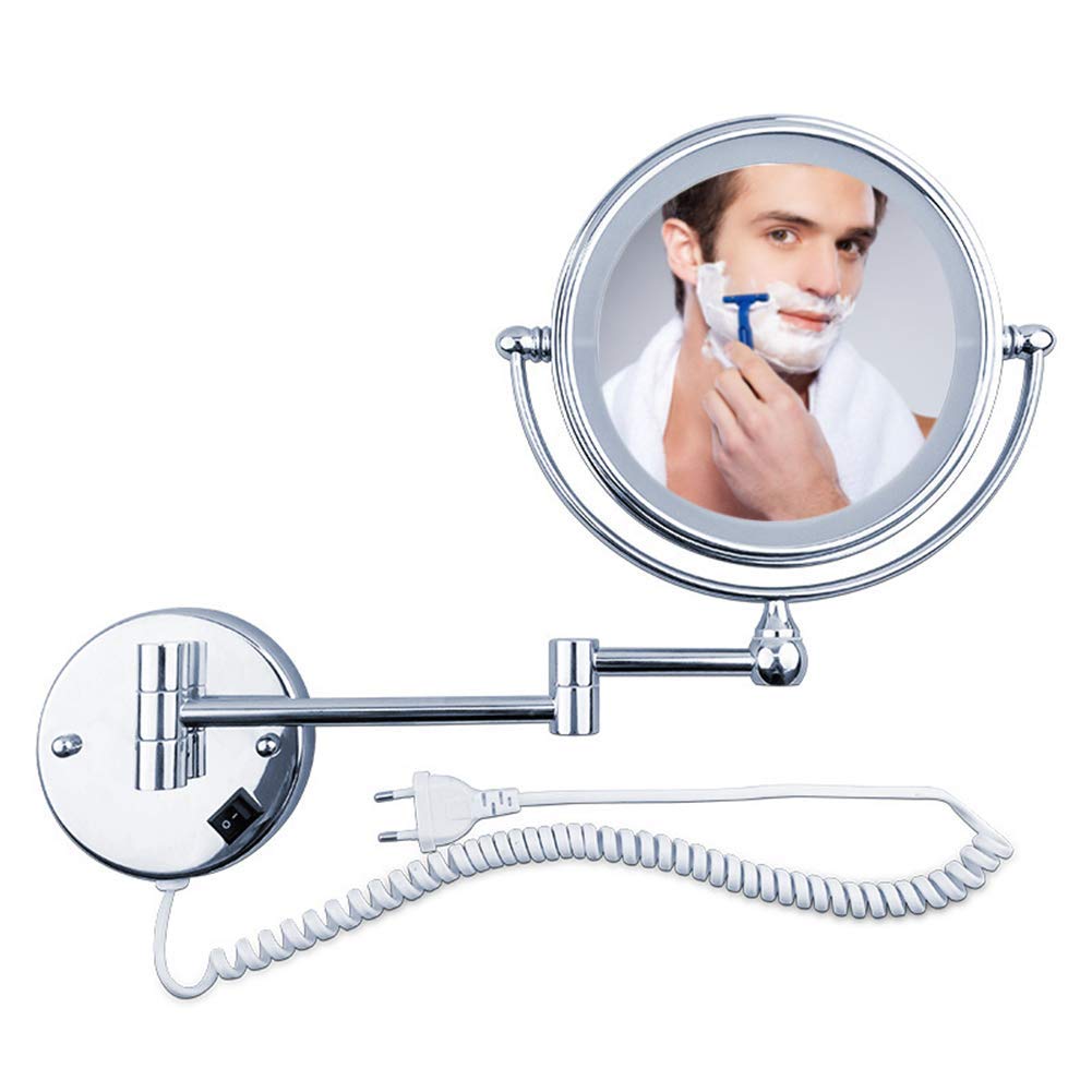 Miroir double face mural extensible 5X pour réussir son maquillage précis sans fatigue oculaire