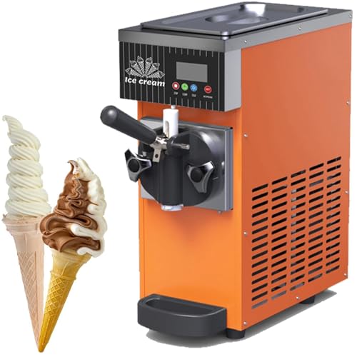 Máquina comercial de helado suave, panel LCD, limpieza automática, preenfriamiento para restaurantes y tiendas de postres