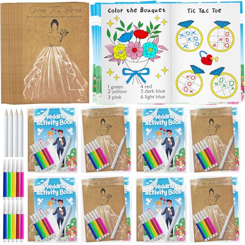 Cinrobiye 96 Pcs Wedding Coloring Books Activity Set for Boys