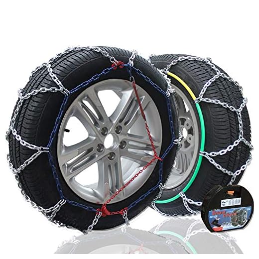 Big Ant Snow Chain Anti-Skid Tire Snow Chains,Emergency Traction Car Snow Tyre Chains Universal for Light Truck/SUV Tire Chain Width 195mm-255mm/5.85”-10.03”- Set of 2