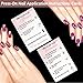 Sureio 200 Pieces Press on Nail Instruction Application Kit Cards 2 x 3.4 Inches Press on Nail Cards Aftercare Instruction Guides Supplies How to Apply and Remove Supplies DIY