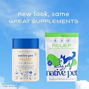 Native Pet Relief - Anti Inflammatory for Dogs - Turmeric, Polyphenols, Green Lipped Mussels for Dogs - Dog Aspirin Alternative - Dog Arthritis Supplement & Dog Joint Pain Relief - 60 Dog Relief Chews Native Pet Relief – Anti Inflammatory for Dogs – Turmeric, Polyphenols, Green Lipped Mussels for Dogs – Dog Aspirin Alternative – Dog Arthritis Supplement & Dog Joint Pain Relief – 60 Dog Relief Chews