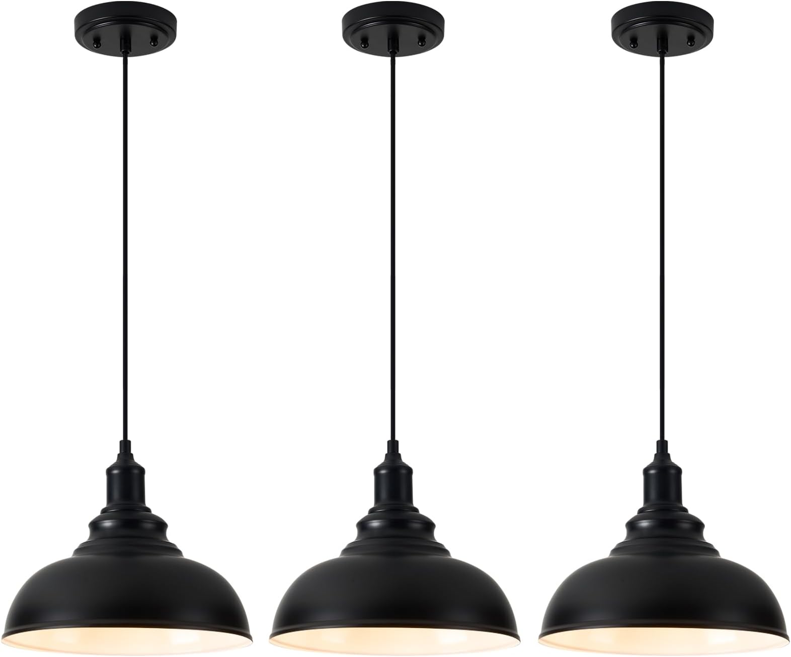 Curated visual reference: Metal Light Fixtures Lighting Reference: Takor 3 Pack Metal Pendant Light Fixtures Rustic Ceiling Lights