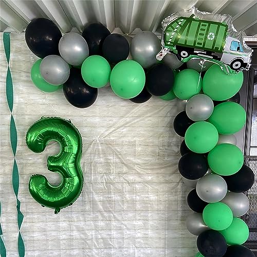 Image of 40 Inch Emerald Green Number 8 Balloons, Large Foil 8th Birthday Balloon Decorations for Girls, Dark Green Self Inflating Happy Birthday Party Jungle Anniversary Celebration Boys Kids Decor Supplies