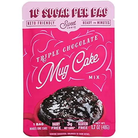 Sweet Logic Triple Chocolate Mug Cake Mix, 1g Sugar, Ready in Minutes, Keto, Dairy Free, Gluten Free, 1.7 Ounce (Pack of 10) Cover