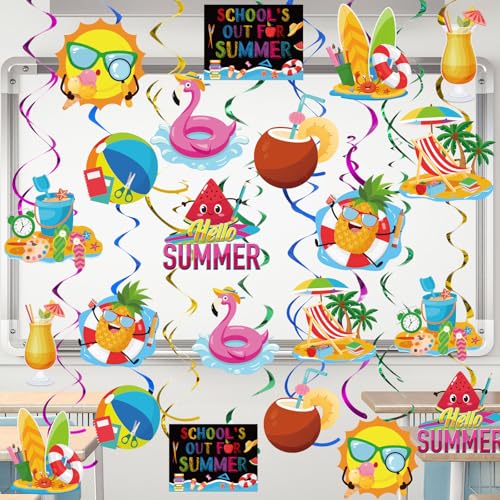 Décoration d'été à suspendre pour fin d'année scolaire et fête de piscine