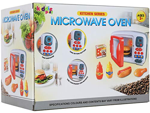 Pretend Play Toy Microwave for Kids with Food Electronic Kitchen Toys