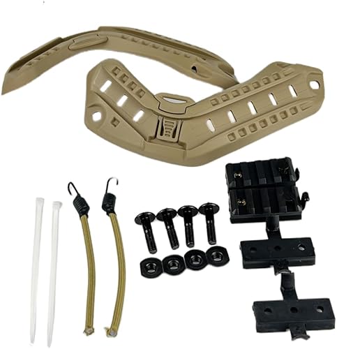 Miniatura 4 de ATAIRSOFT Kit de montaje en riel para casco rápido, guía de riel lateral del casco con tornillos de montaje de cordón DE