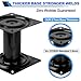 GZQIUYI 7 Inch Boat Seat Economy Pedestal Base Mount, Heavy Duty Fixed Pedestal for Boat Seat Compatible with Jon Boat Fishing Boat Kayak - Powder Coated Steel Alloy, Non-Swivel Marine Seat Base Mount