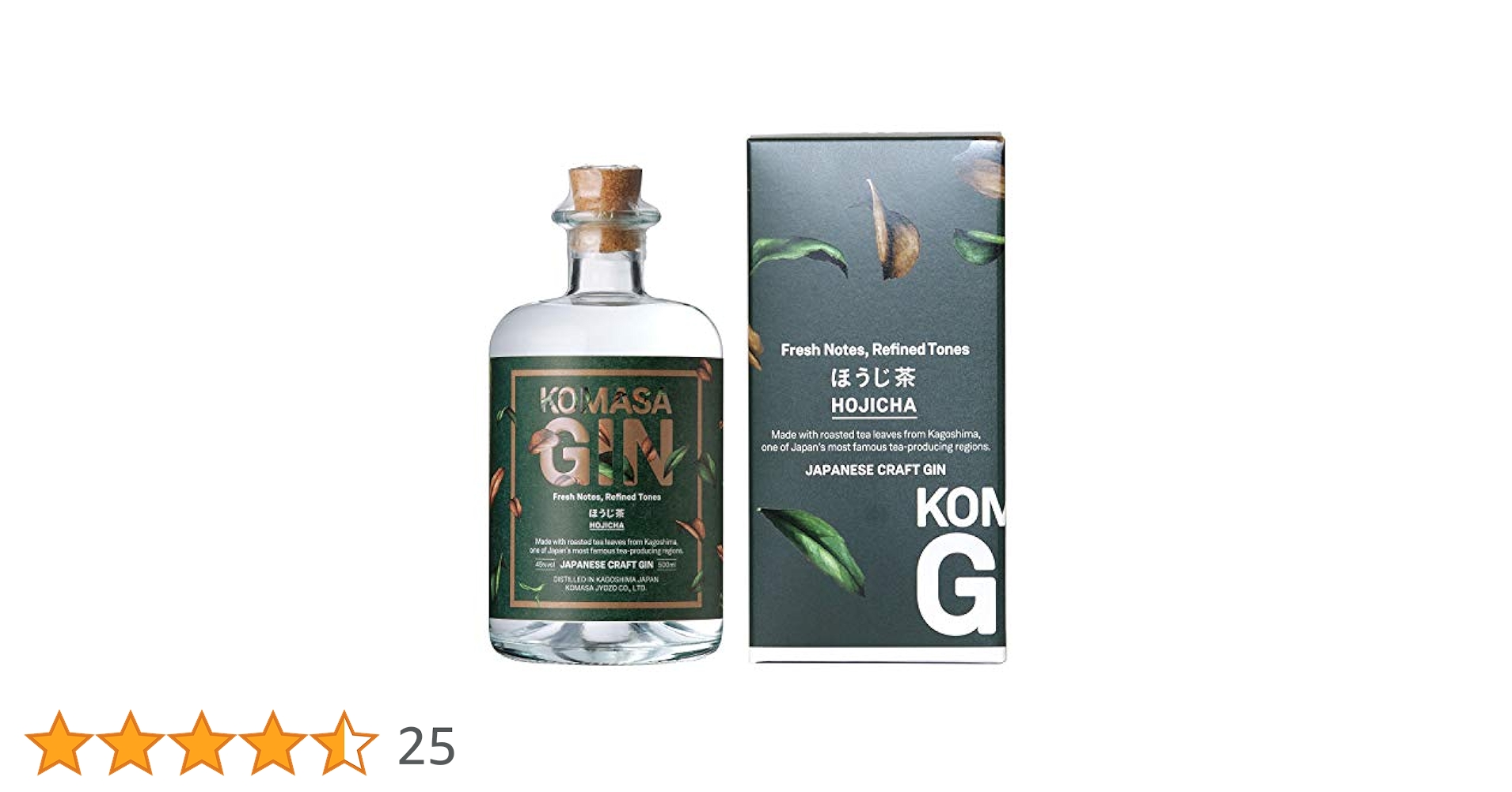 小正　ジン　ほうじ茶　500㎖4本 Amazon.co.jp: 小正醸造 KOMASAGIN-ほうじ茶 [ ジン 500ml