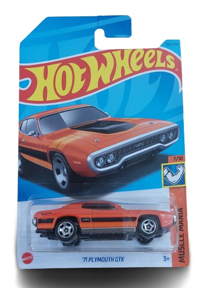 Hot Wheels 71 Plymouth Gtx 7/10 Muscle,Mania 166/250 Die-Cast Car
