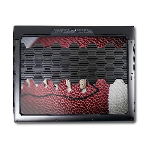 Image of MightySkins Carbon Fiber Skin Compatible With Alienware M18 R1 (2023) Full Wrap Kit - Football Laces | Protective Durable Textured Carbon Fiber Finish | Easy To Apply & Change Styles | Made in the USA