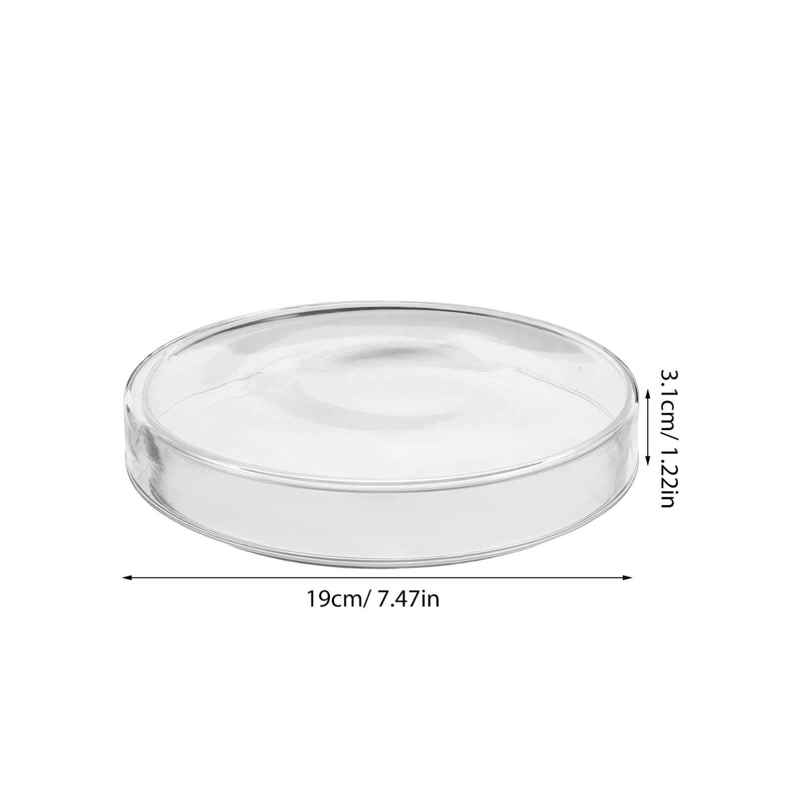 Platos de Petri de Vidrio Borosilicato Reforzado Pulg para Celular y Microbiología Diseño Grueso Resistente Choques Térmicos para Investigación y Educación Científica