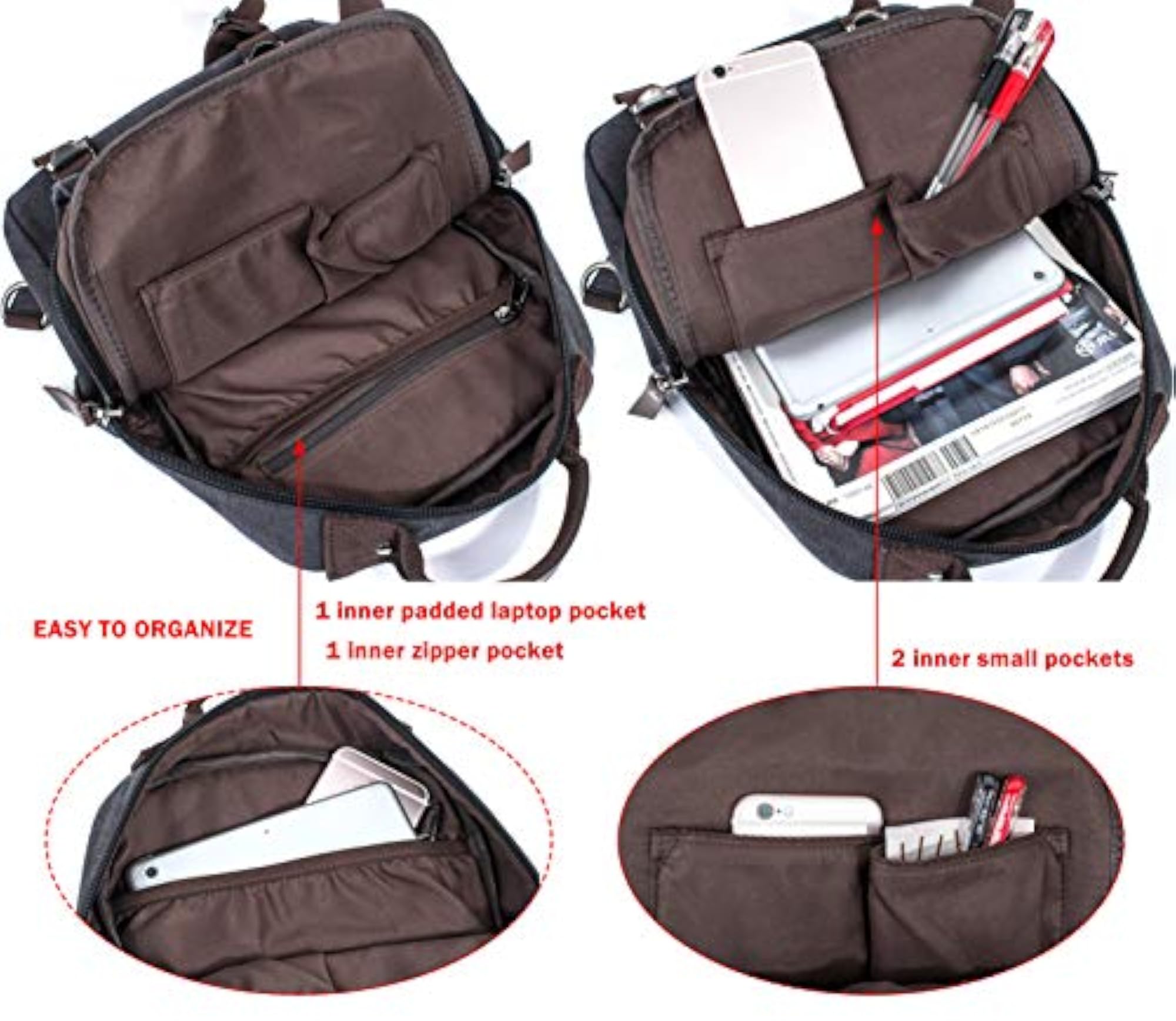 Canvas Message Sling Bag Outdoor Cross Body Bag