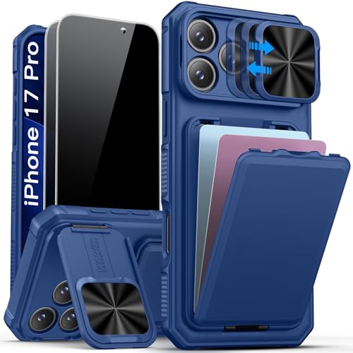 Image of SSLOTSCASE for iPhone 17 Pro Case with 2X Privacy Screen Protector, Blue