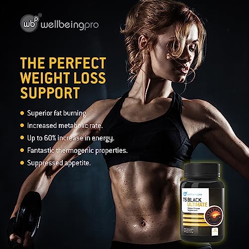 WBP T5 Black Ultimate (1 Month Supply) - Ultra High Strength Thermogenic Fat Burner - Keto Diet & Weight Management Pills - Vegan Friendly & GMP Certified UK Made Fitness Supplement - 30 Capsules - Image 3