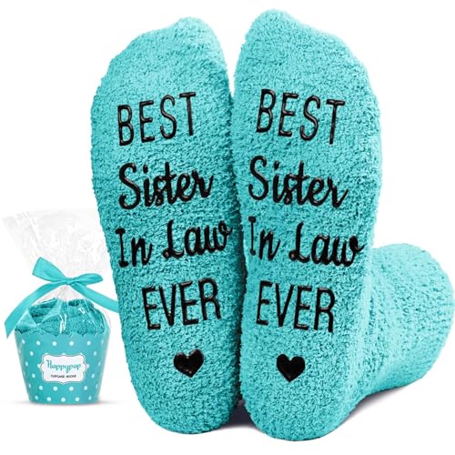 HAPPYPOP Gifts for Sister in Law - Mothers Day Gifts Socks, Sister in Law Birthday Socks, Stocking Stuffers