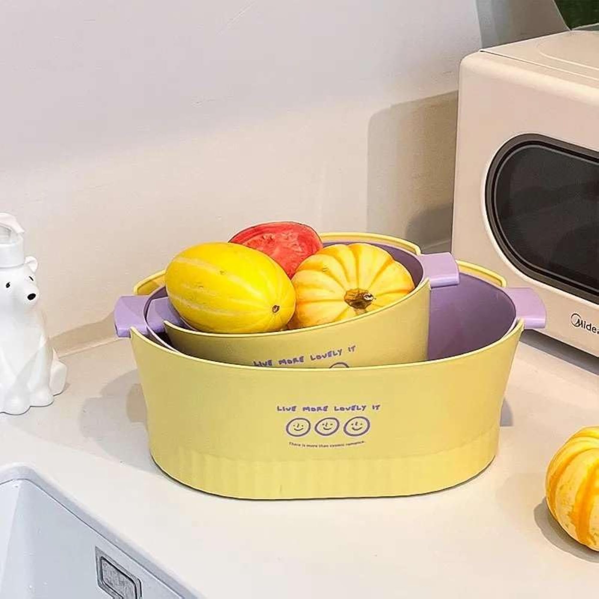 Double-Layer Vegetable Washing Basket & Kitchen Sink Drainer