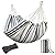 JoyView Brazilian Double Hammock with Hanging Ropes Extra Large 86.6x59” Portable Cotton Hammock for Patio Backyard Porch 450LBS Weight Capacity Perfect for Outdoor/Indoor - Blue & White Stripes