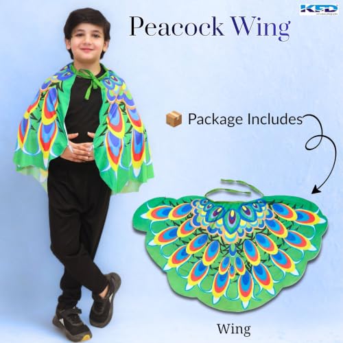 Image of Kaku Fancy Dresses Dance Butterfly Wings, Dragon Wings, Fabric Wings for Kids | Soft Fabric Wings Dancing Costume For Unisex - Multicolor, Fress Size