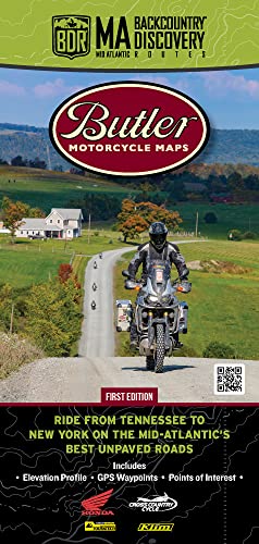 Butler Maps MP-127 Backcountry Discovery Routes Map - Mid-Atlantic