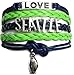 Seattle Football Fan Adjustable Bracelet in Vibrant Seahawks Colors | This Bracelet Lets Everyone Know "This Girl Loves Her Hawks"
