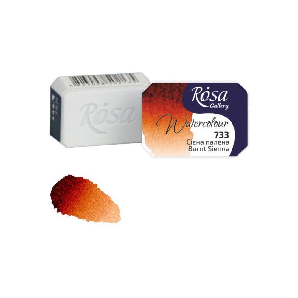 HSD Rosa Gallery Burnt Sienna Watercolour Pan2.5MlProfessional Artist Quality from B&Q