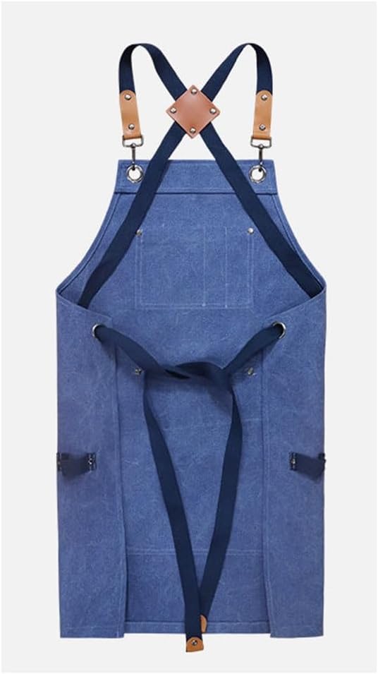 Thickened Canvas Multi-pocket Gardening Overalls Apron Barbecue Coffee Baking Painting Tool