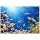 Luminora Stoff-Hintergrund Unter dem Meer, 2,4 x 1,8 m, Unterwasser-Ozean, Bunte Fische, Korallen, Aquarium-Hintergrund, Kinderparty-Dekorationen, für drinnen und draußen, Foto-Banner-Requisiten