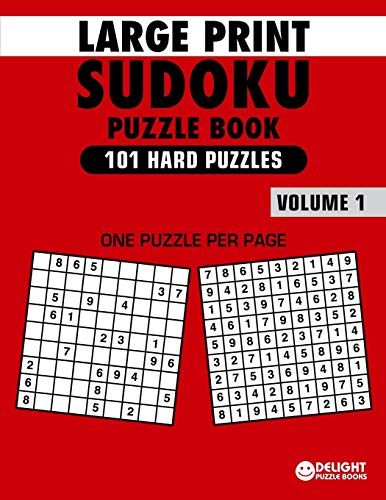 Large Print Sudoku Puzzle Book Hard: 101 Hard Sudoku Puzzles for Adults & Seniors to Improve Memory