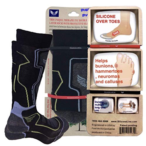 GUARDIANGEL Socks Silicone Gel over toes with Tea tree oil to stop Fungi
